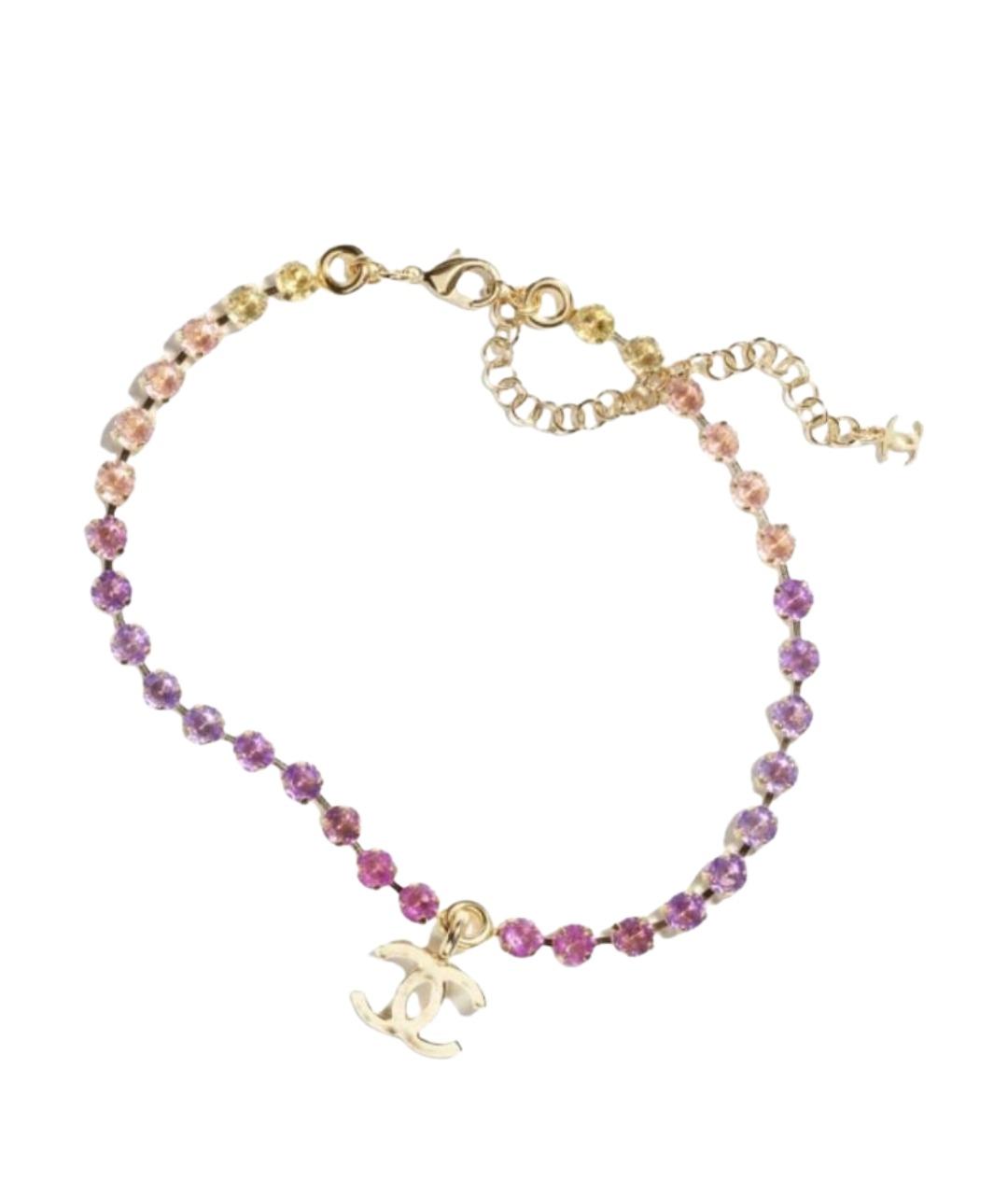 CHANEL Фиолетовое металлическое колье, фото 1