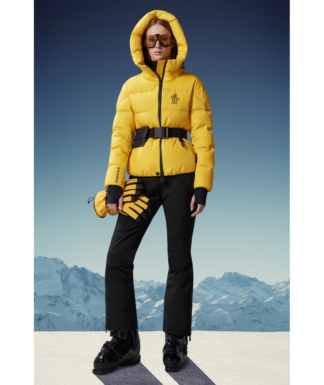 MONCLER GRENOBLE Желтый пуховик, фото 2