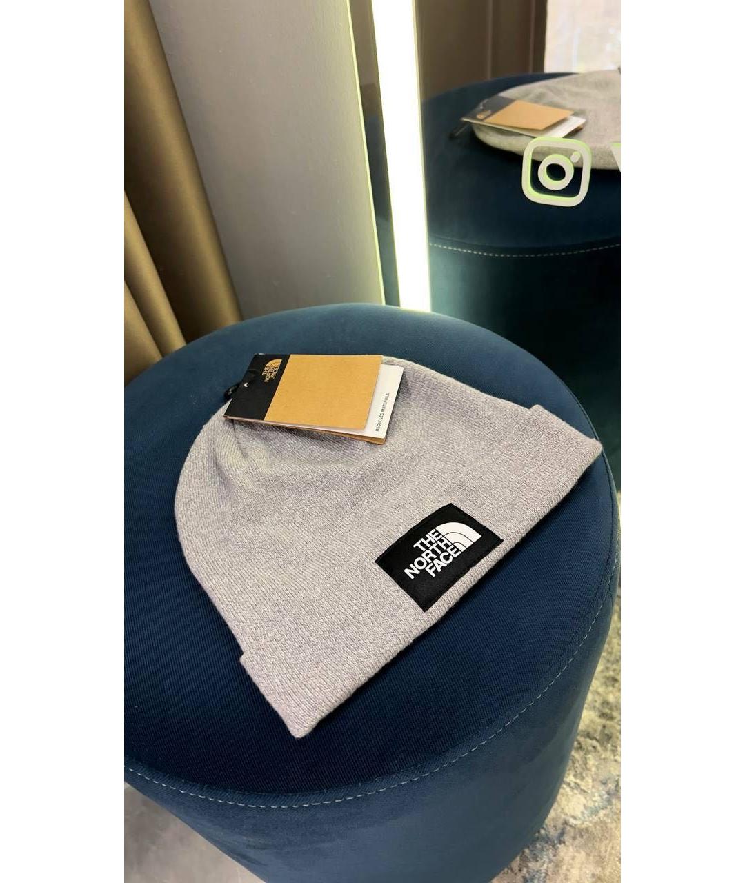THE NORTH FACE Серая синтетическая шапка, фото 6