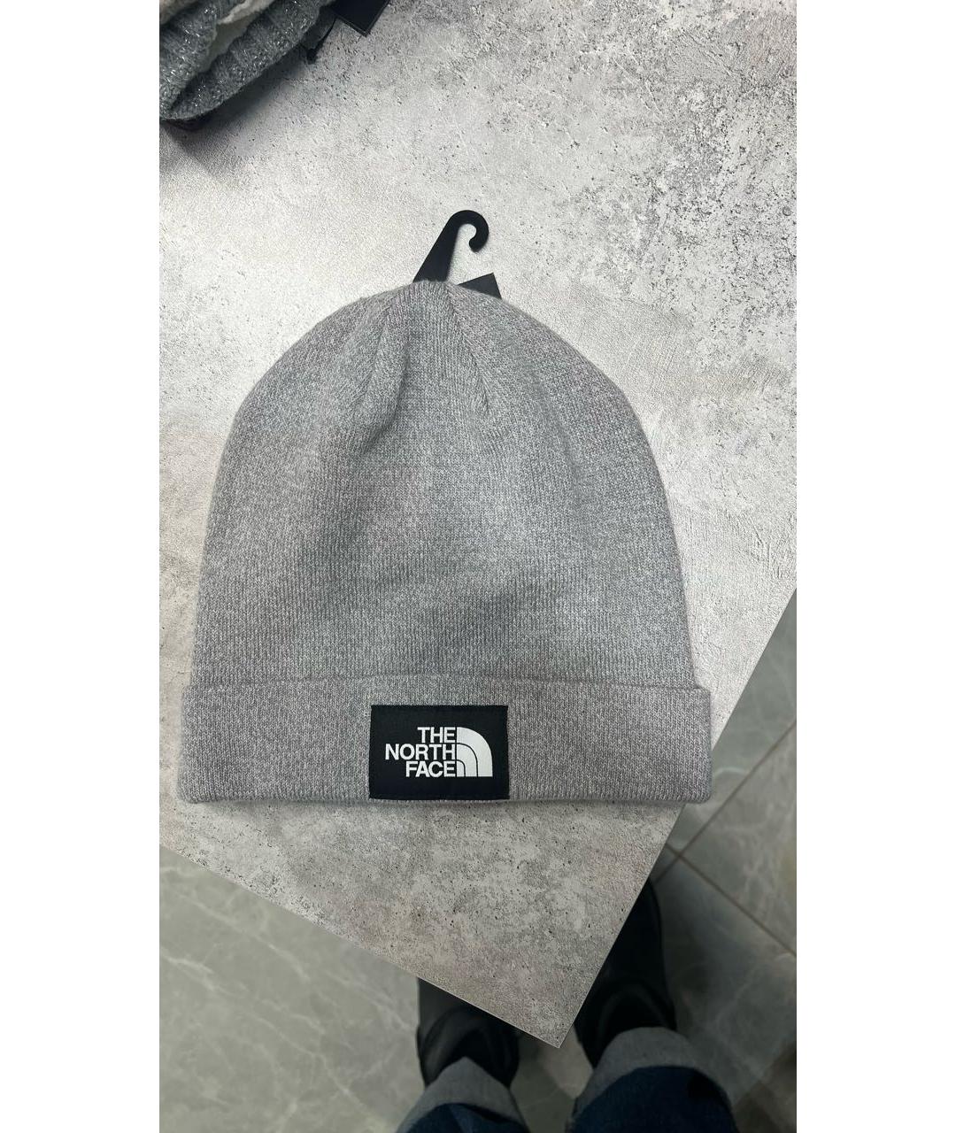 THE NORTH FACE Серая синтетическая шапка, фото 7