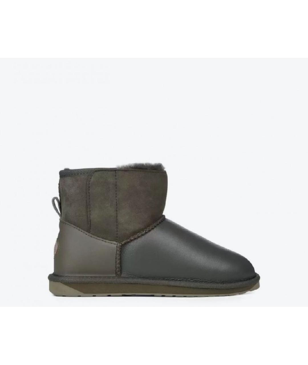 UGG AUSTRALIA Хаки кожаные сапоги, фото 8