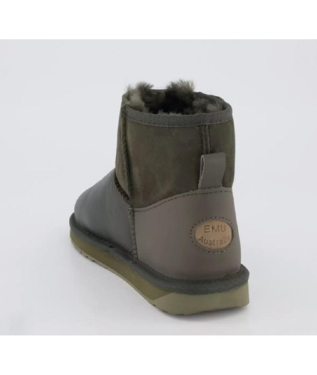 UGG AUSTRALIA Хаки кожаные сапоги, фото 3