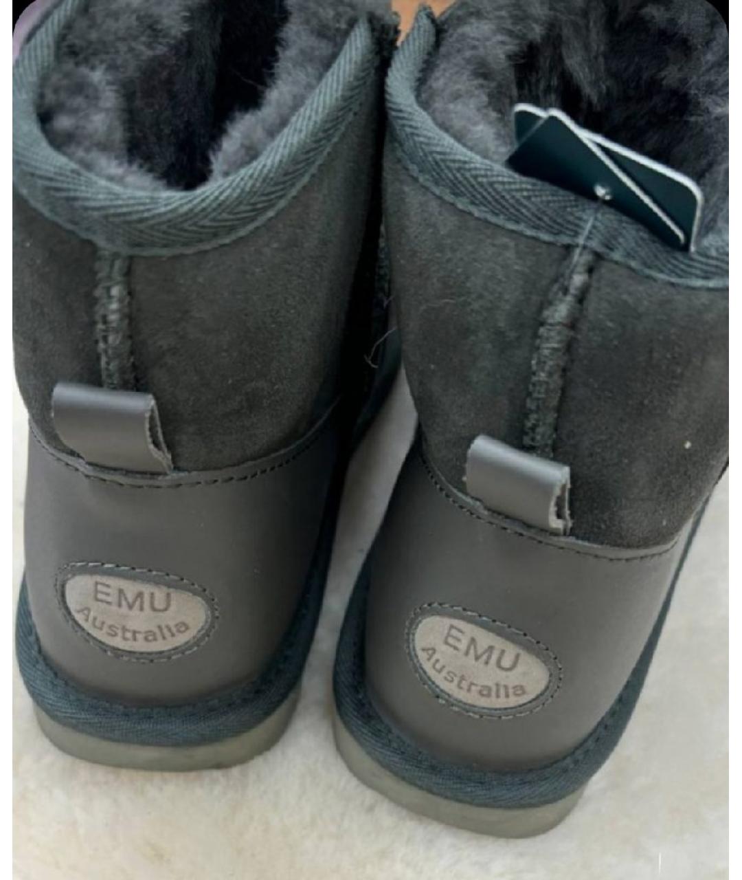 UGG AUSTRALIA Хаки кожаные сапоги, фото 6