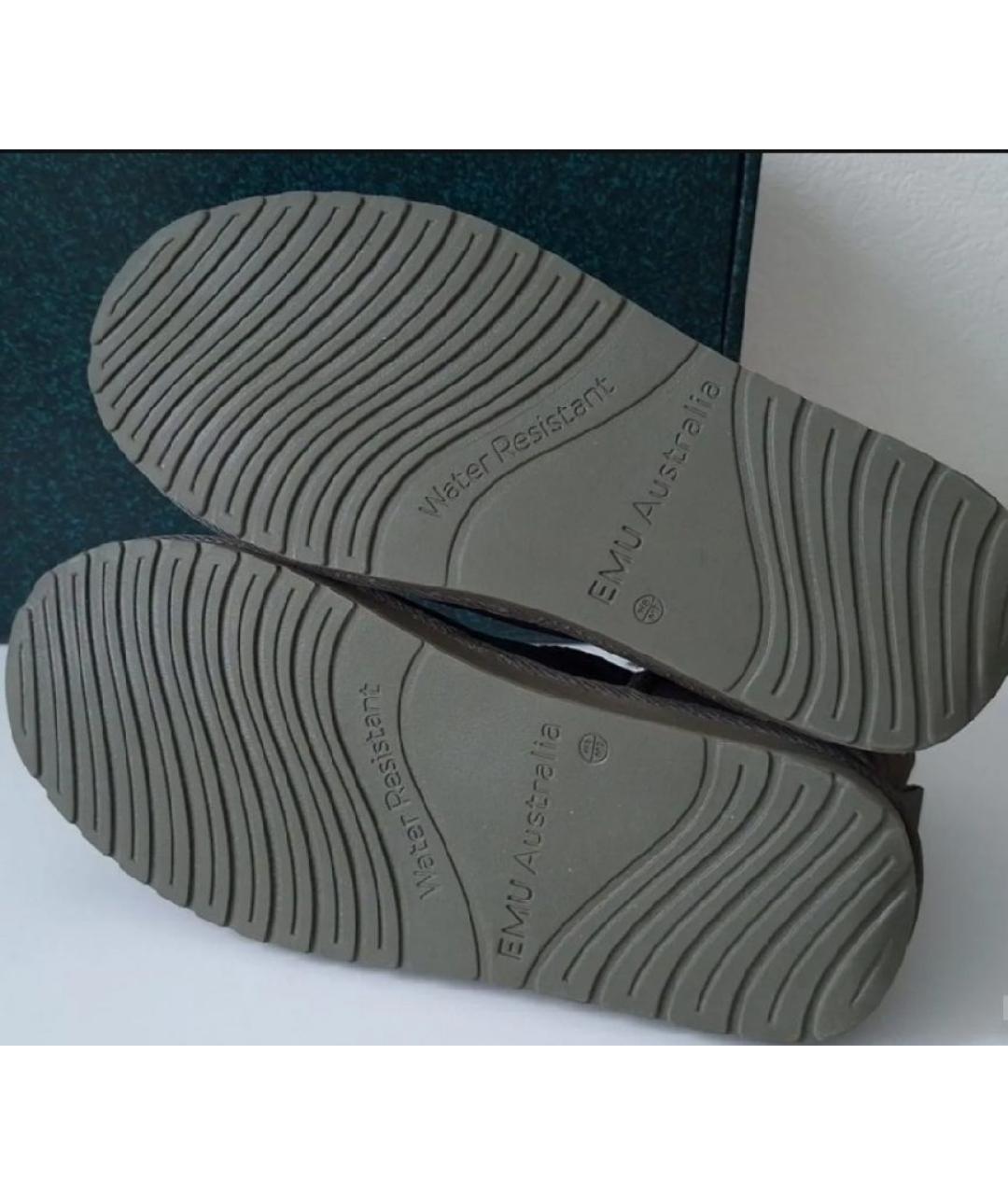 UGG AUSTRALIA Хаки кожаные сапоги, фото 7