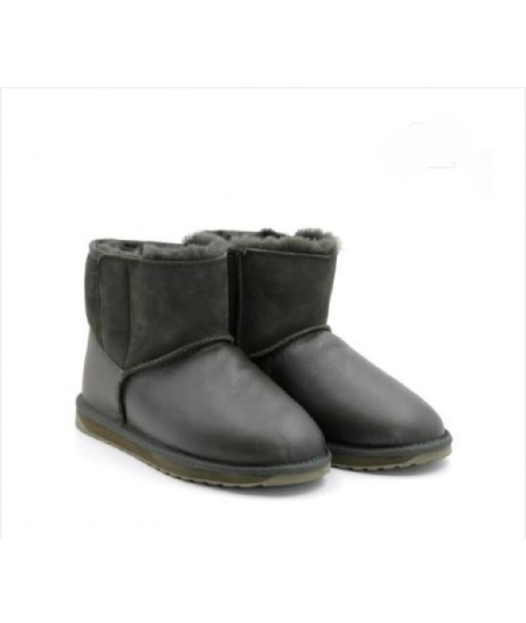 UGG AUSTRALIA Хаки кожаные сапоги, фото 2