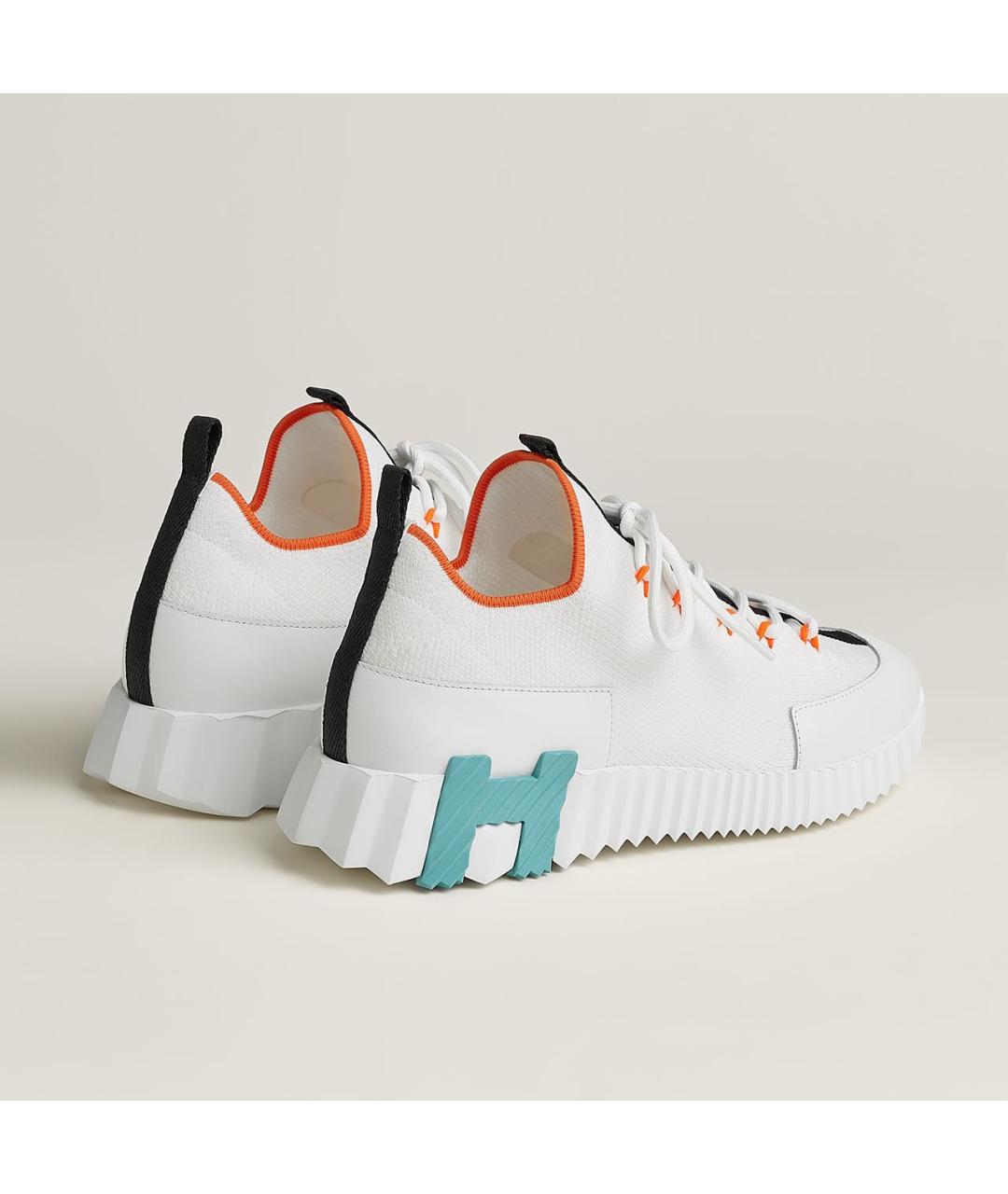 HERMES Белые текстильные кроссовки, фото 3