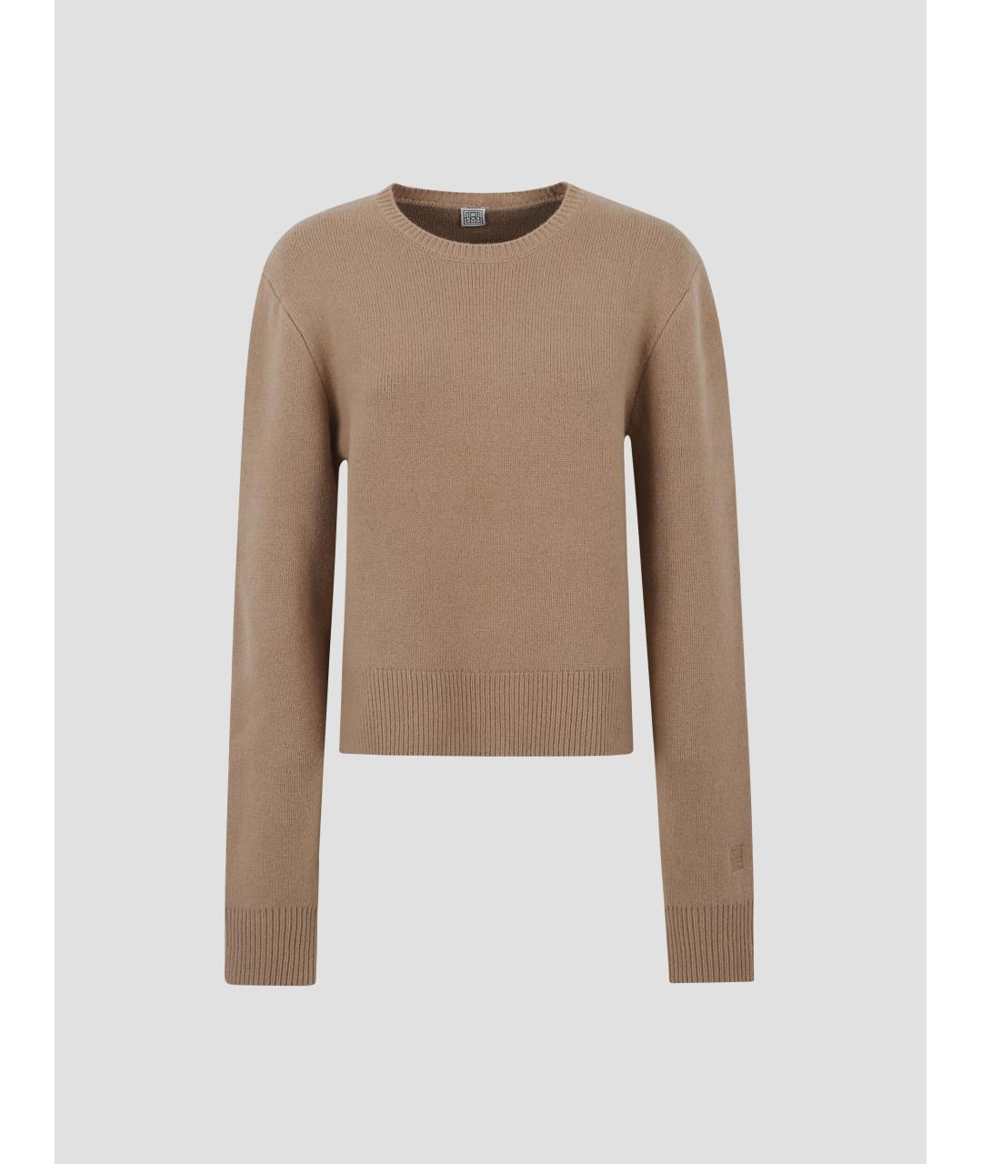 TOTEME Бежевый шерстяной джемпер / свитер, фото 4