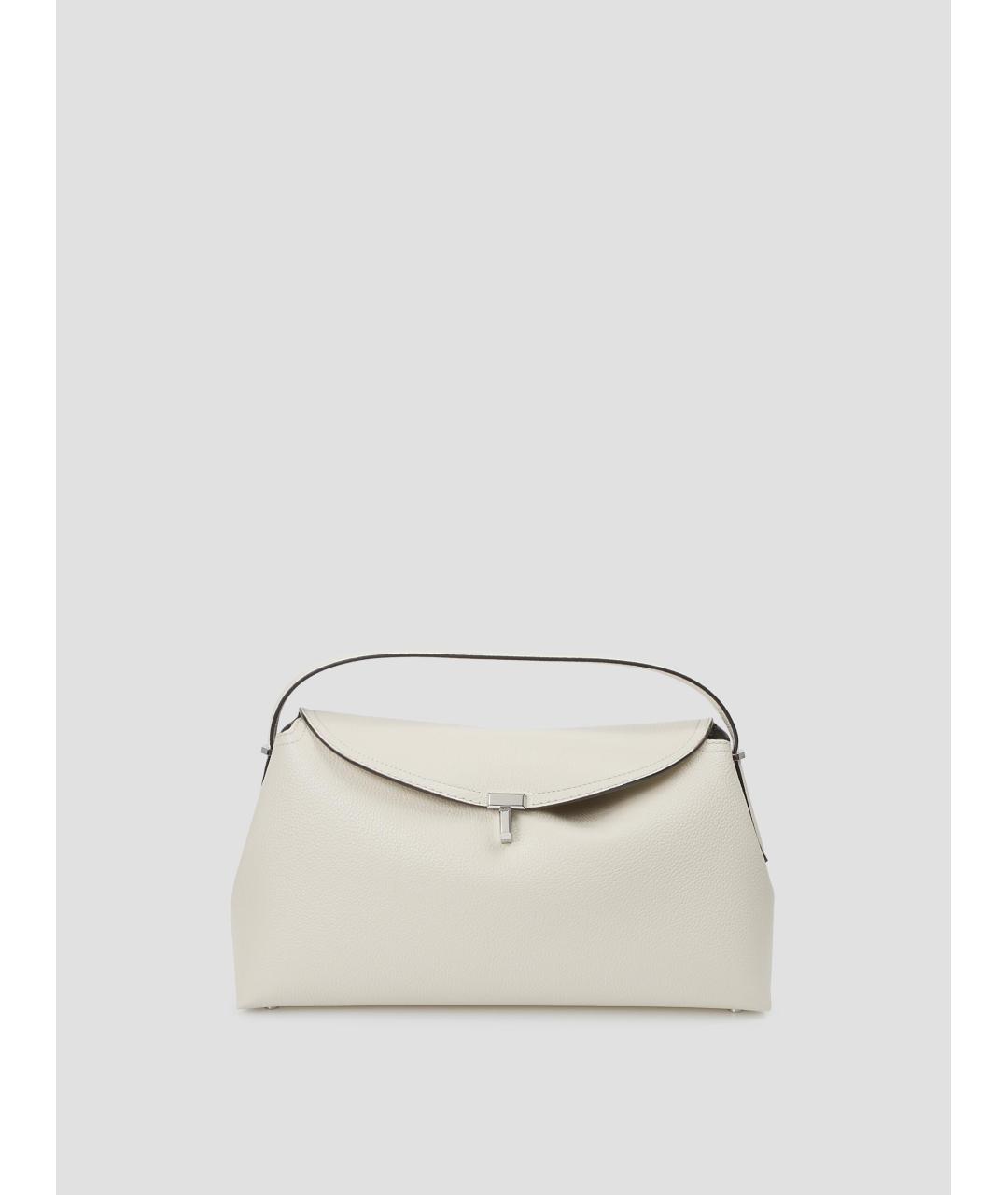 TOTEME Белая кожаная сумка с короткими ручками, фото 4