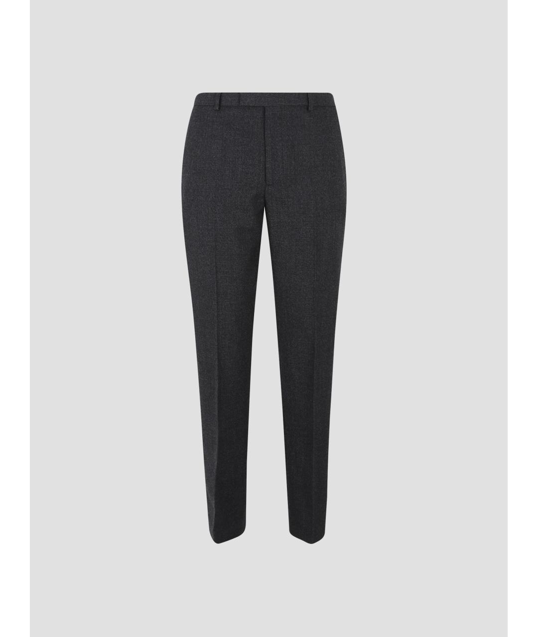 GUCCI Антрацитовые шерстяные повседневные брюки, фото 4