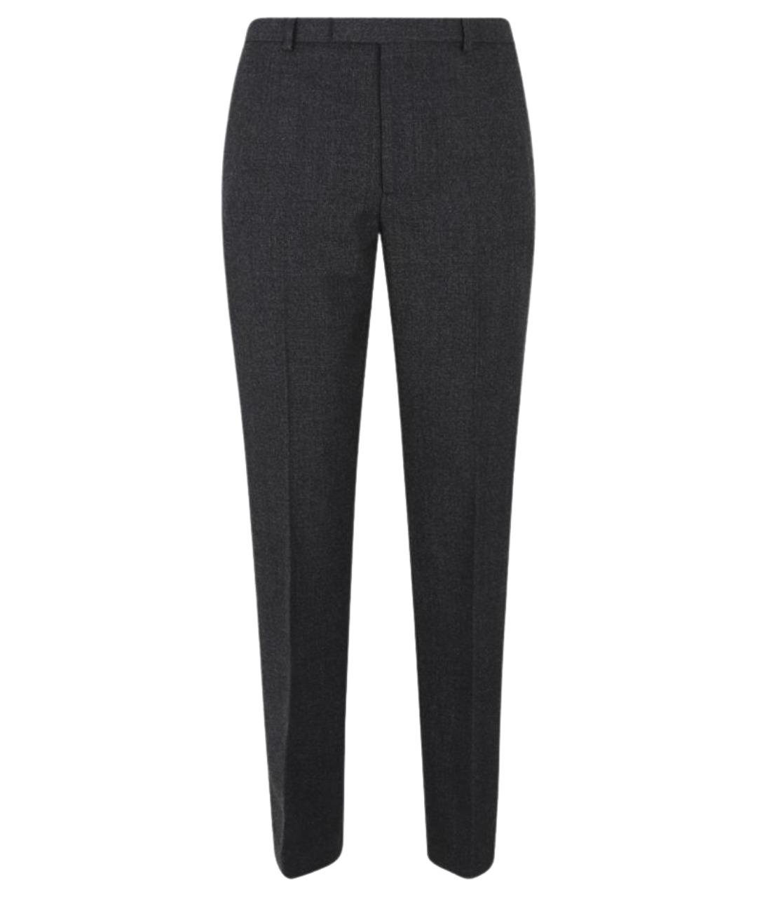 GUCCI Антрацитовые шерстяные повседневные брюки, фото 1
