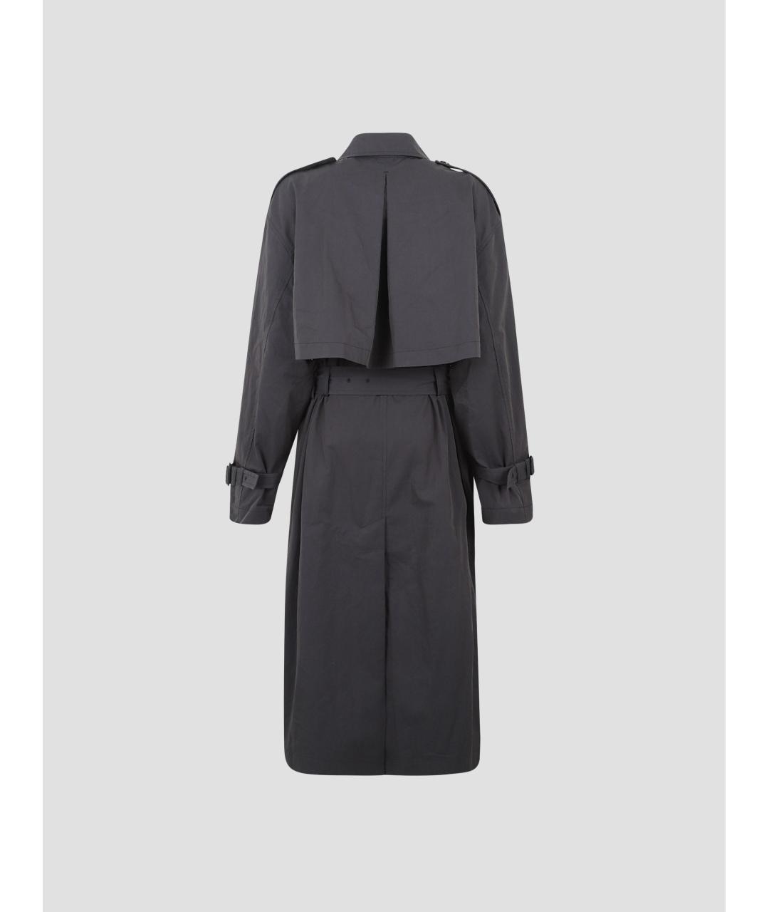 TOTEME Черный хлопковый тренч/плащ, фото 2