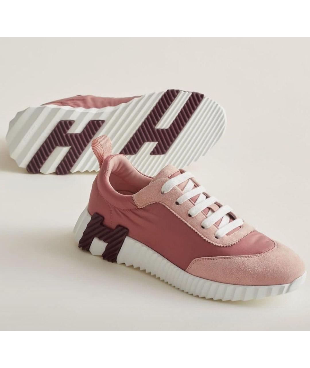 HERMES Розовые кроссовки, фото 2