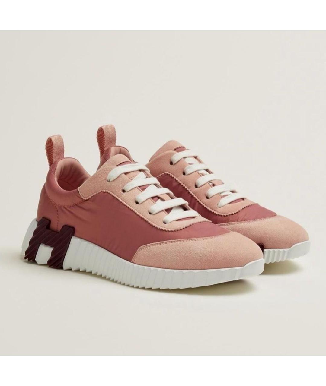 HERMES Розовые кроссовки, фото 3