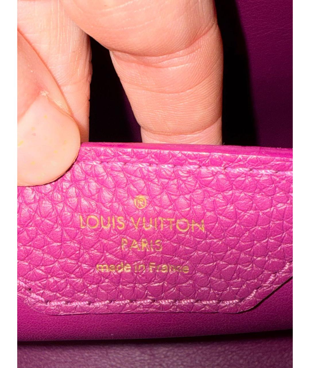 LOUIS VUITTON Розовая кожаная сумка с короткими ручками, фото 7