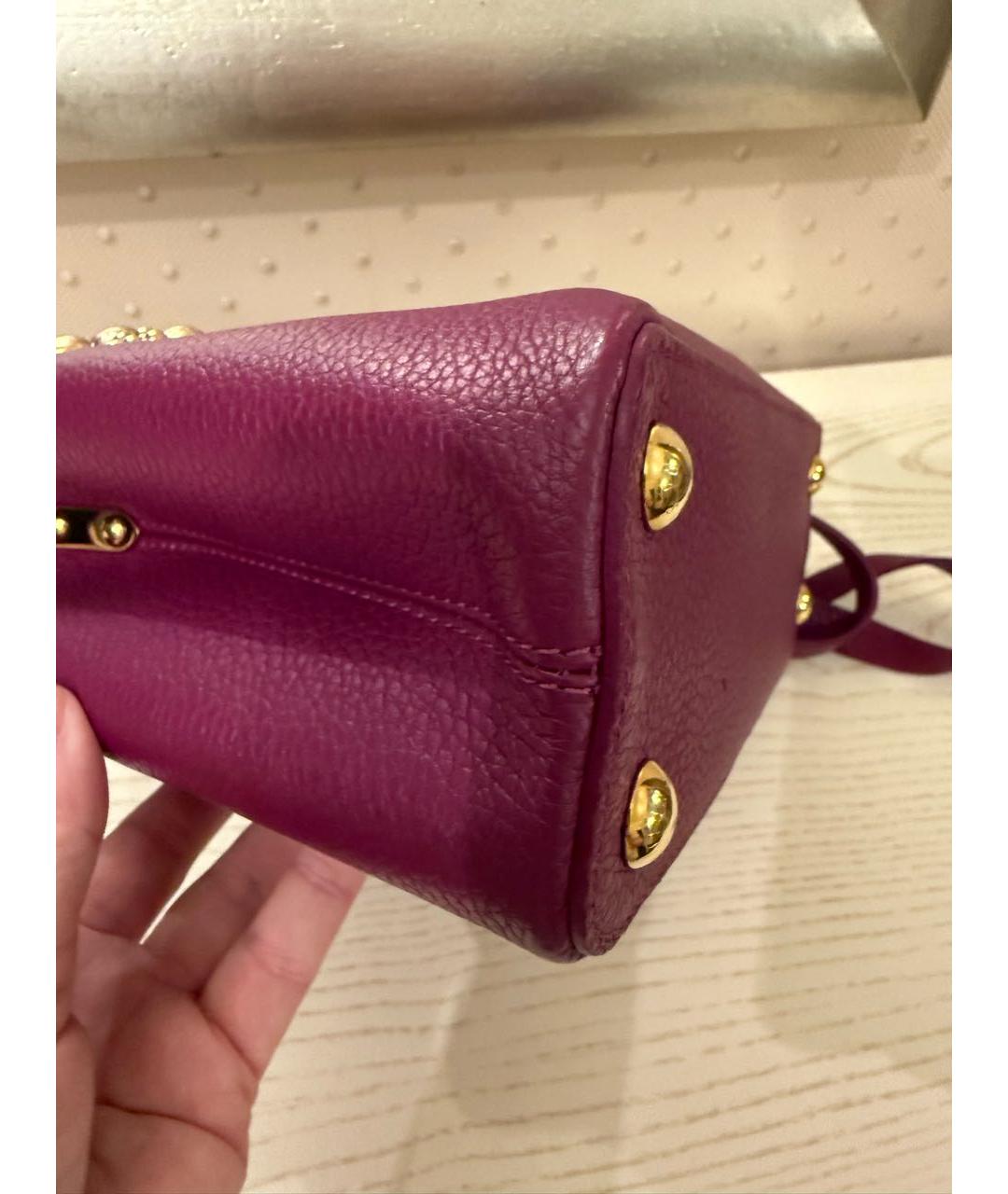 LOUIS VUITTON Розовая кожаная сумка с короткими ручками, фото 2