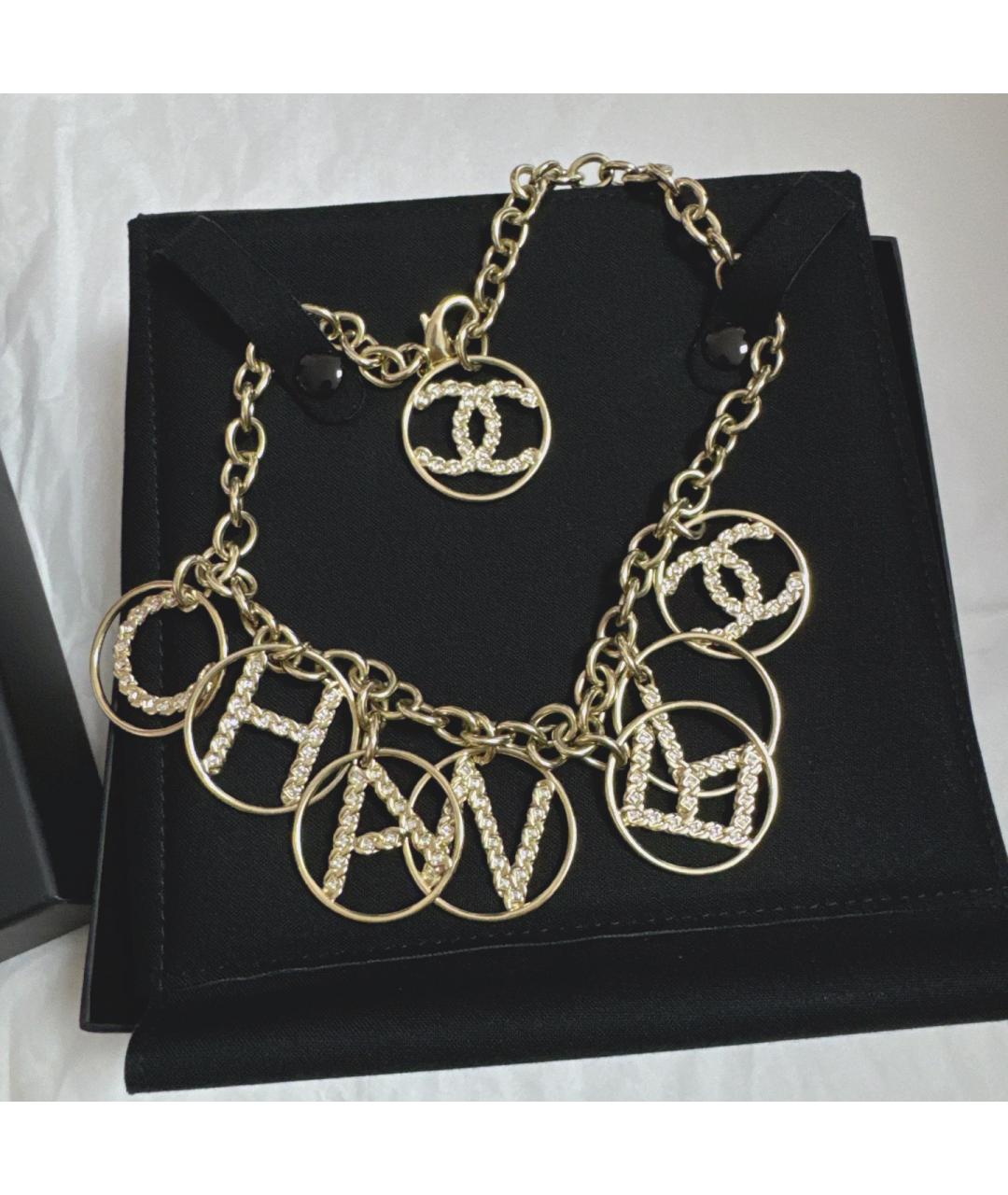 CHANEL Золотое металлическое колье, фото 3