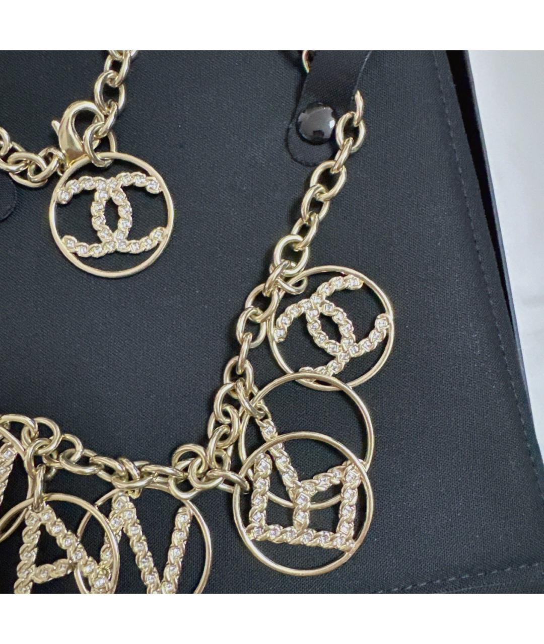 CHANEL Золотое металлическое колье, фото 4