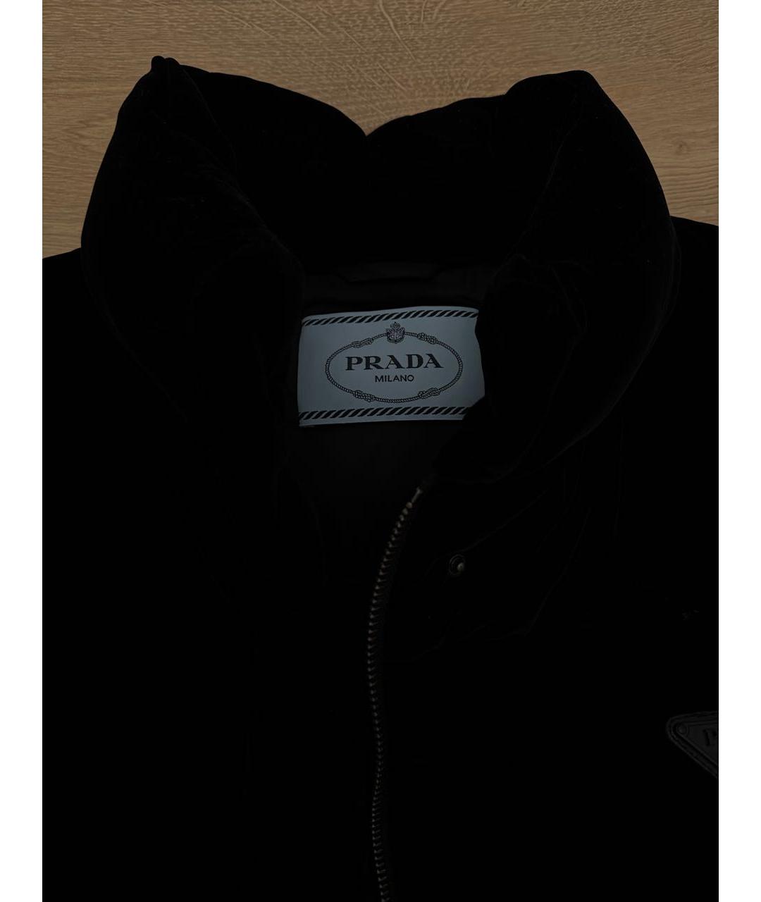 PRADA Черный бархатный пуховик, фото 3