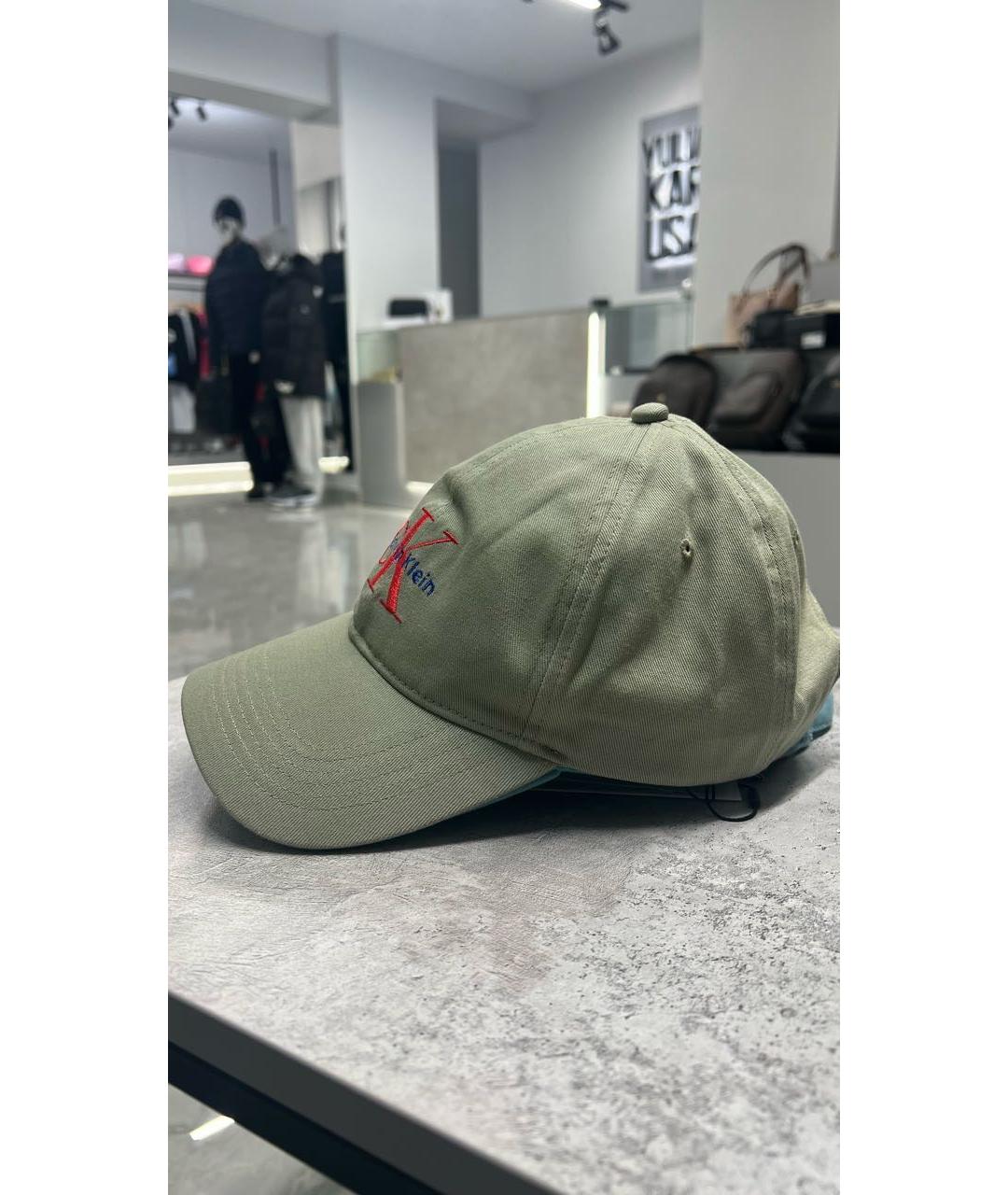 CALVIN KLEIN Хаки хлопковая кепка/бейсболка, фото 3