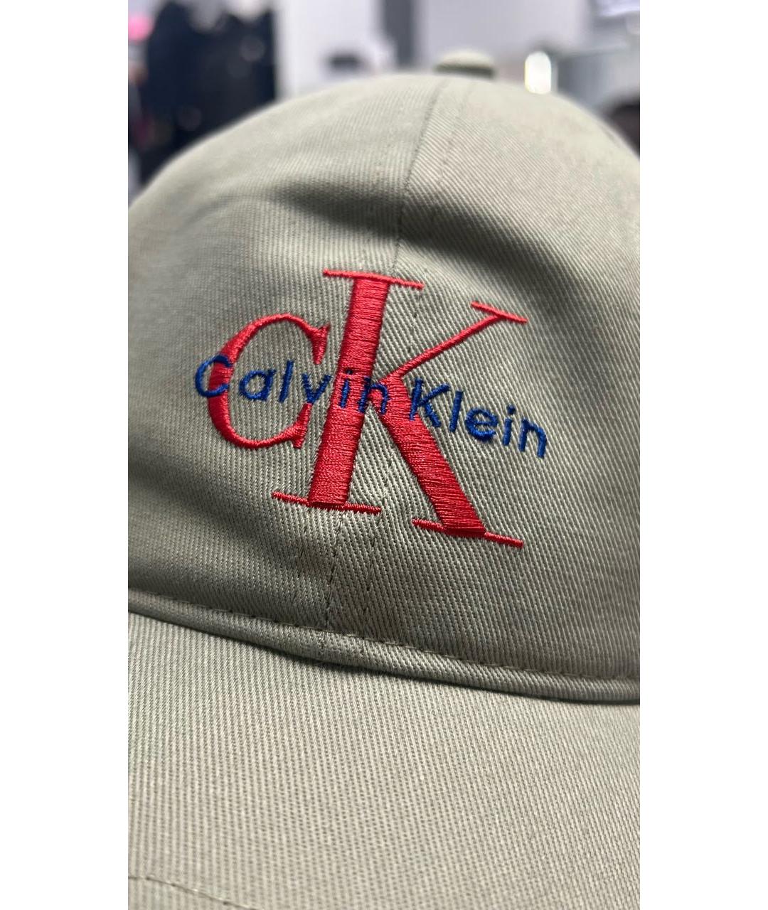 CALVIN KLEIN Хаки хлопковая кепка/бейсболка, фото 4