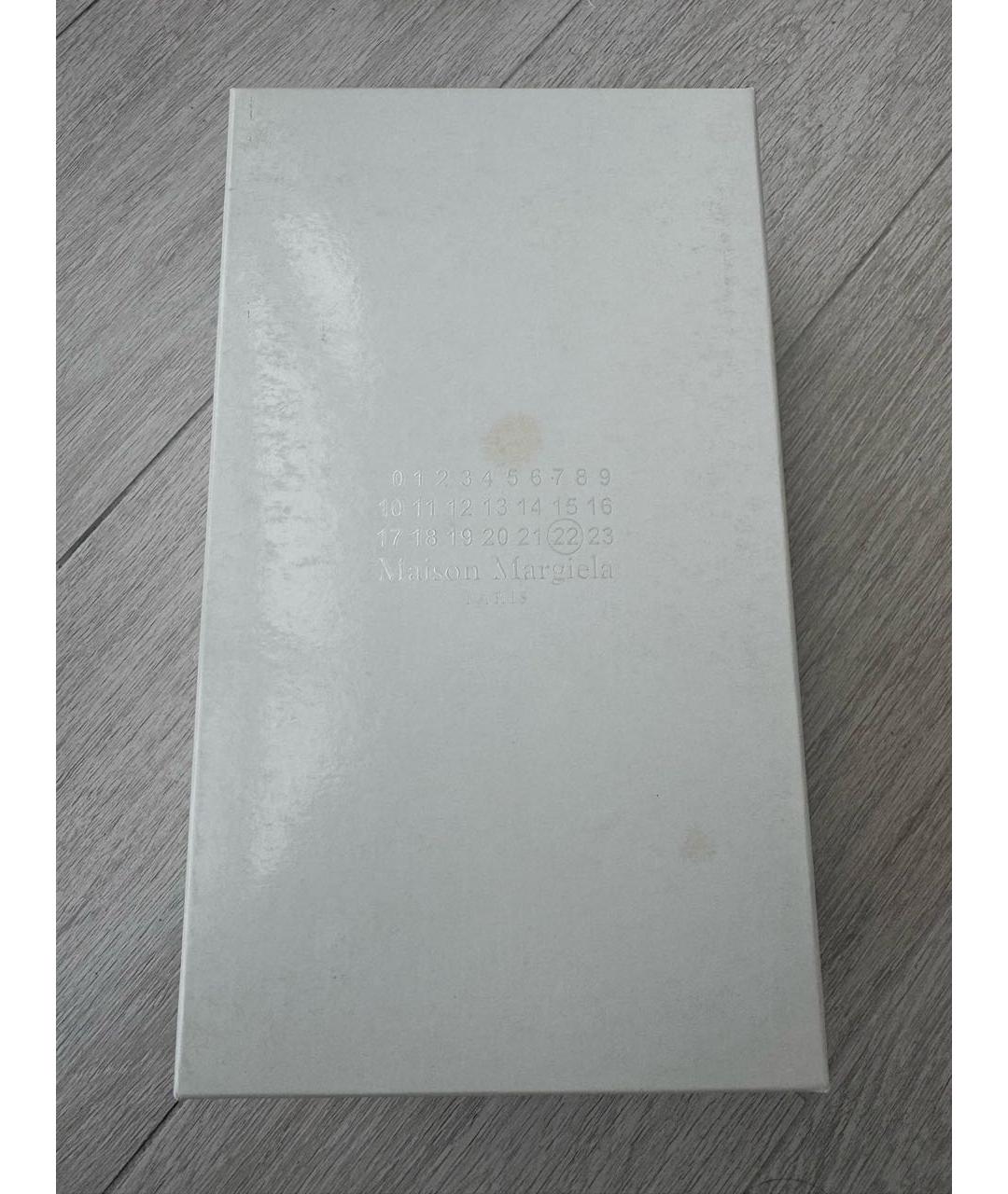 MAISON MARGIELA Черные кожаные кеды, фото 8