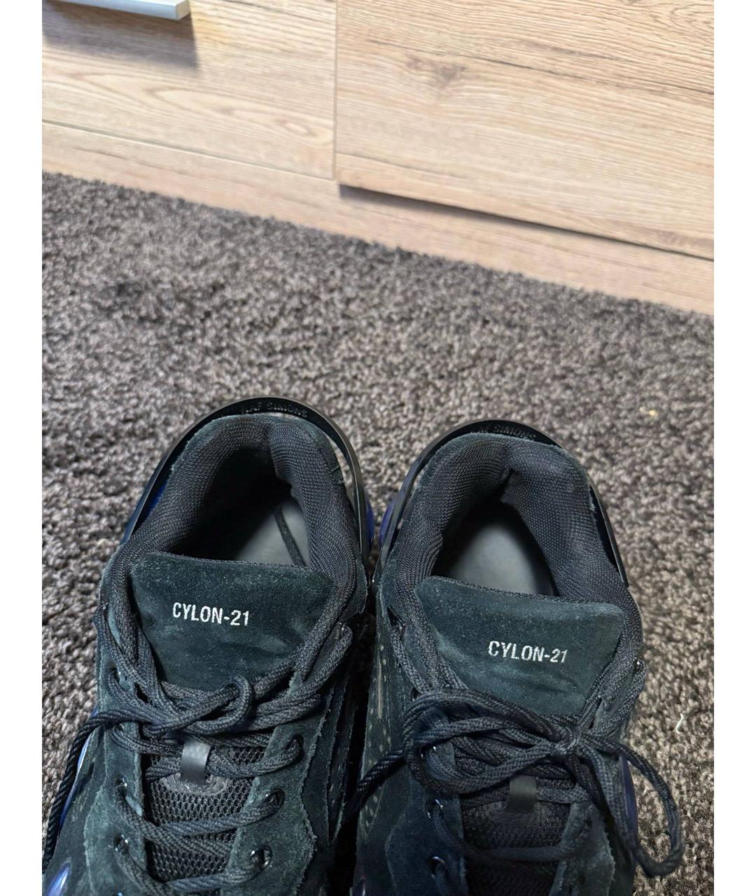 RAF SIMONS Черные низкие кроссовки / кеды, фото 4