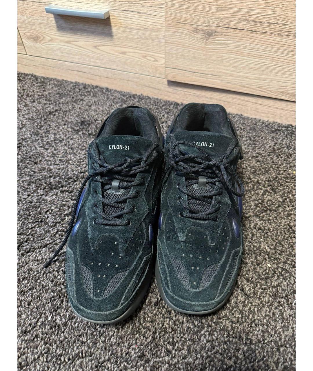 RAF SIMONS Черные низкие кроссовки / кеды, фото 2