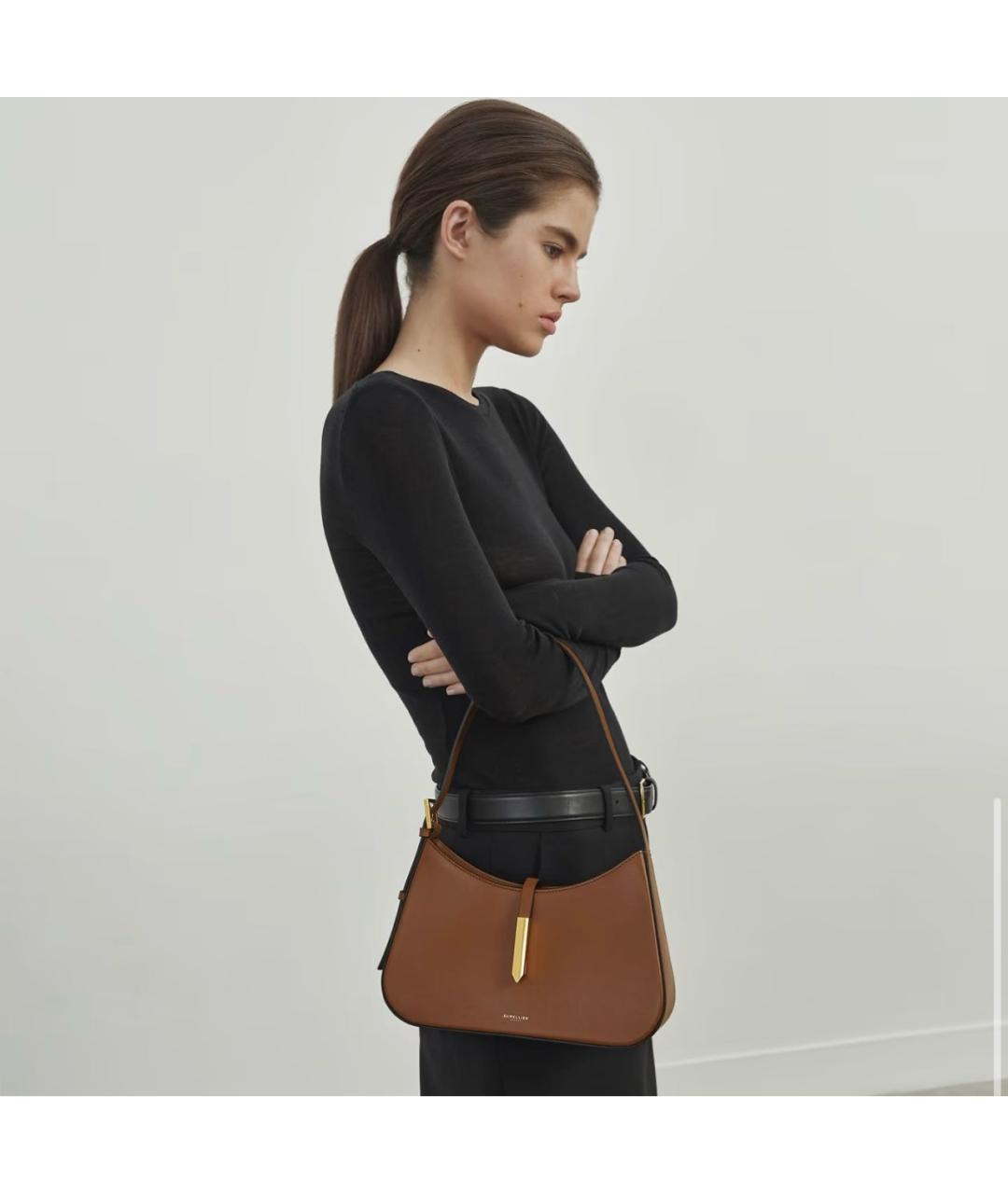 DEMELLIER Коричневая кожаная сумка через плечо, фото 3