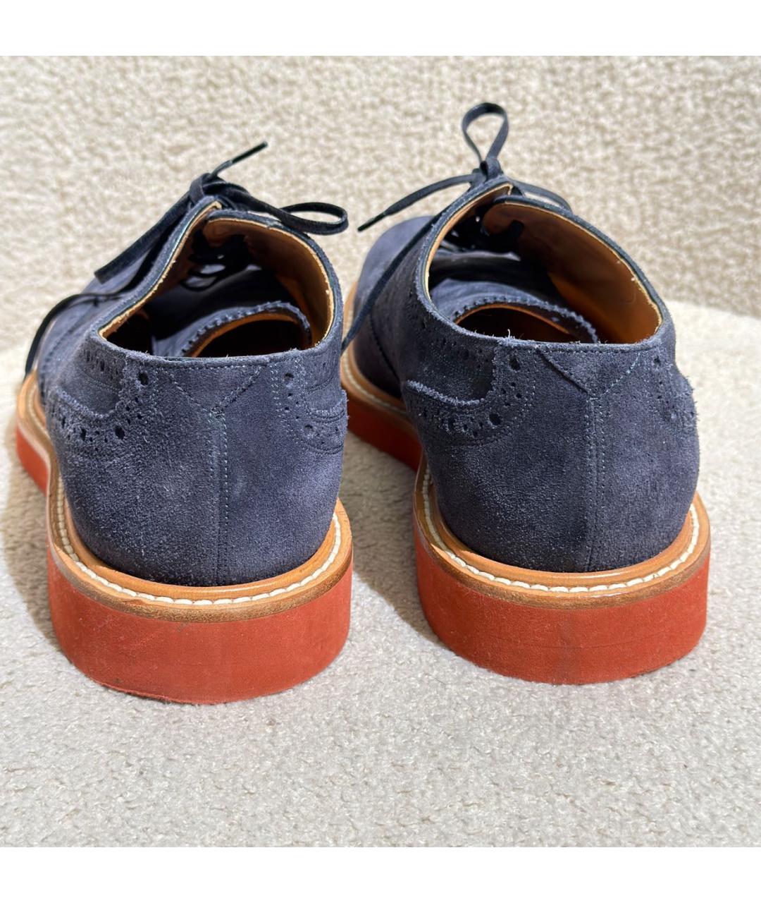 LOUIS VUITTON Темно-синие замшевые низкие ботинки, фото 4