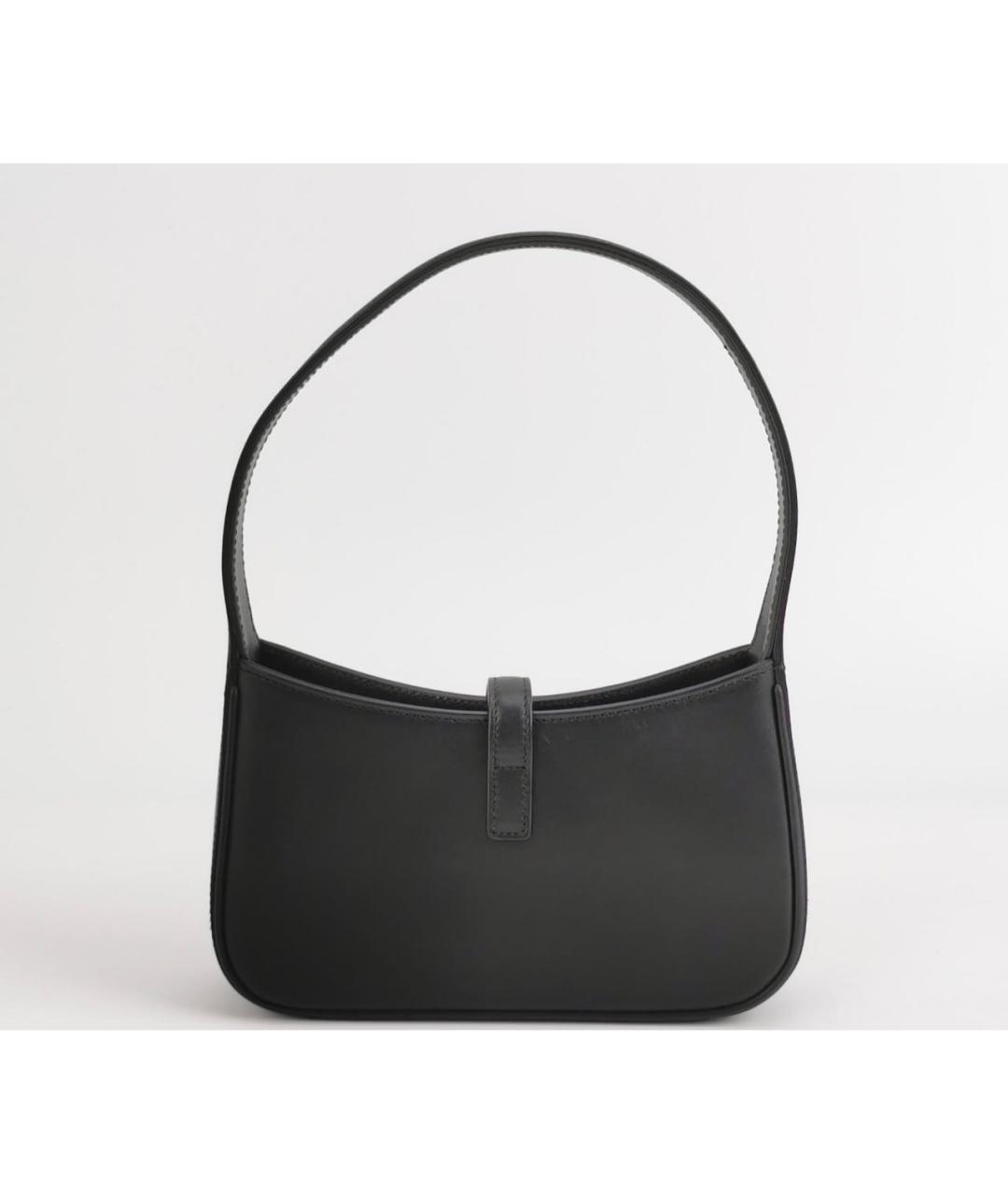 SAINT LAURENT Черная кожаная сумка с короткими ручками, фото 3