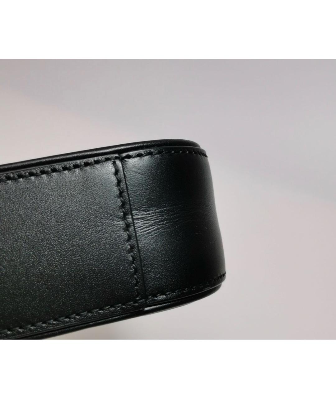 SAINT LAURENT Черная кожаная сумка с короткими ручками, фото 6