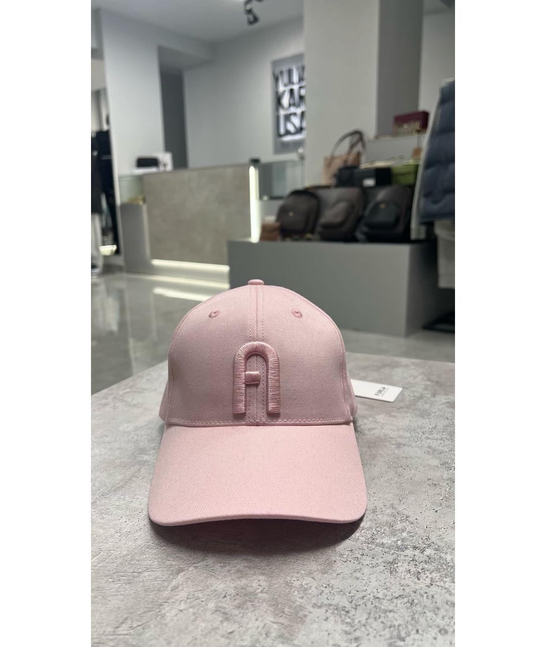 FURLA Розовая хлопковая кепка, фото 6