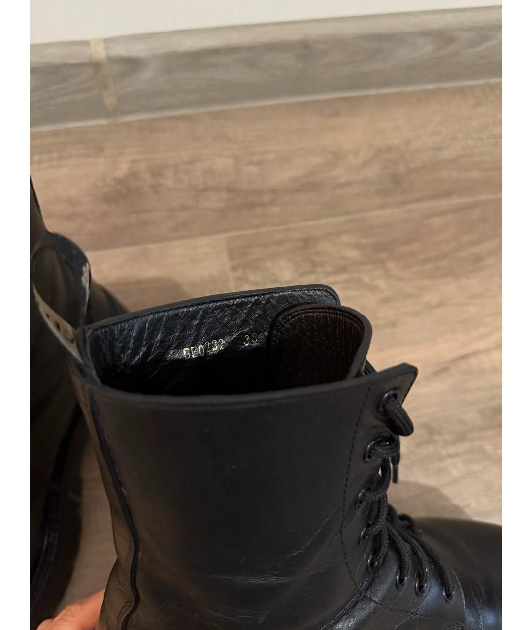 CELINE Черные кожаные ботинки, фото 8