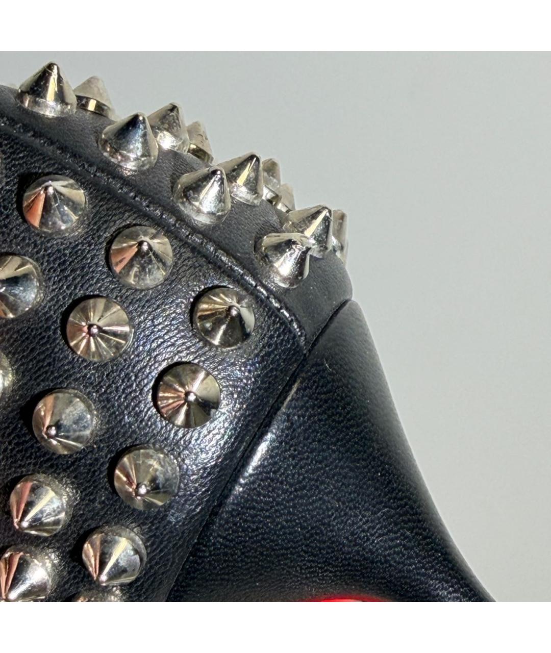 CHRISTIAN LOUBOUTIN Черные кожаные туфли, фото 8