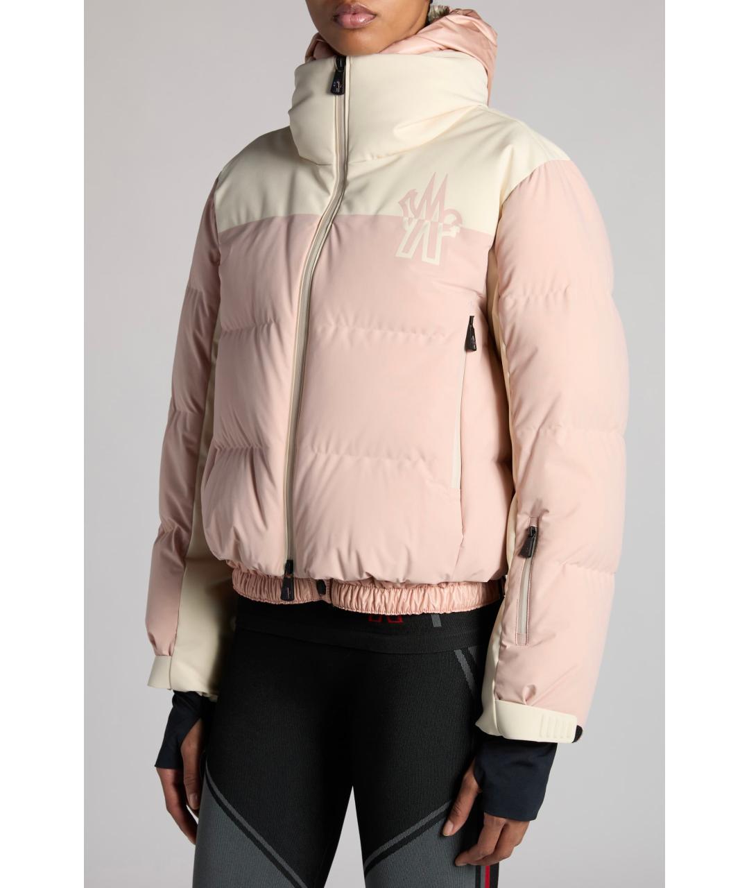 MONCLER GRENOBLE Розовый пуховик, фото 4