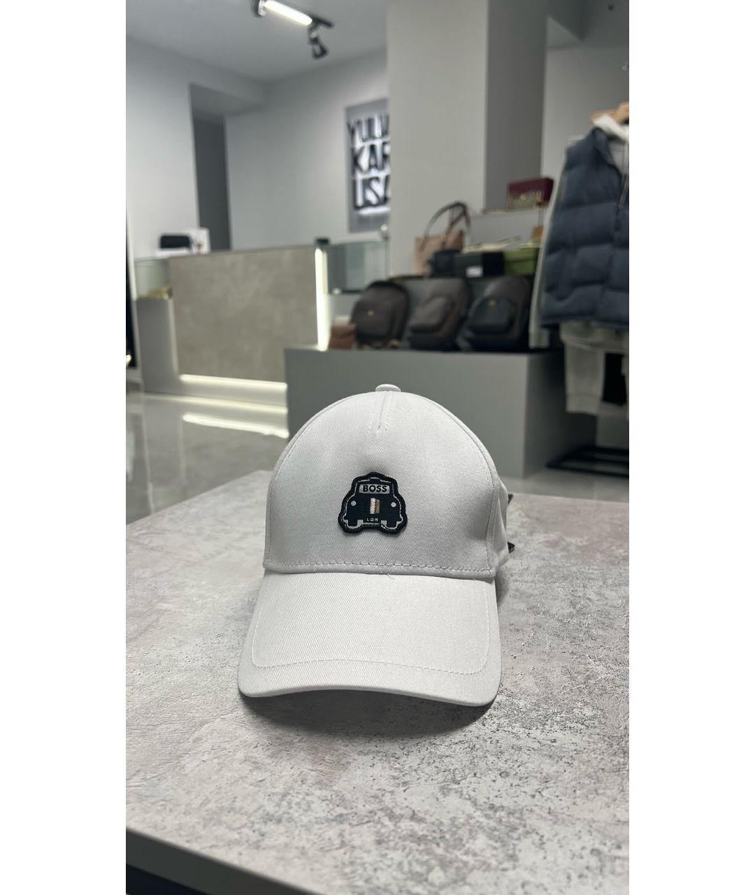 HUGO BOSS Белая хлопковая кепка, фото 6