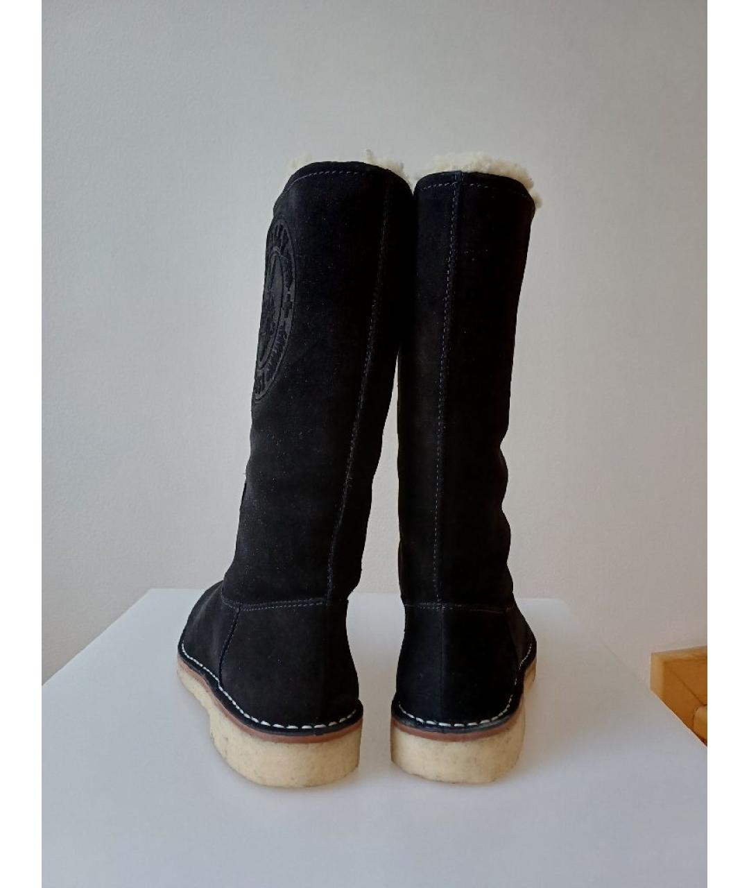BALLY Черные замшевые сапоги, фото 6