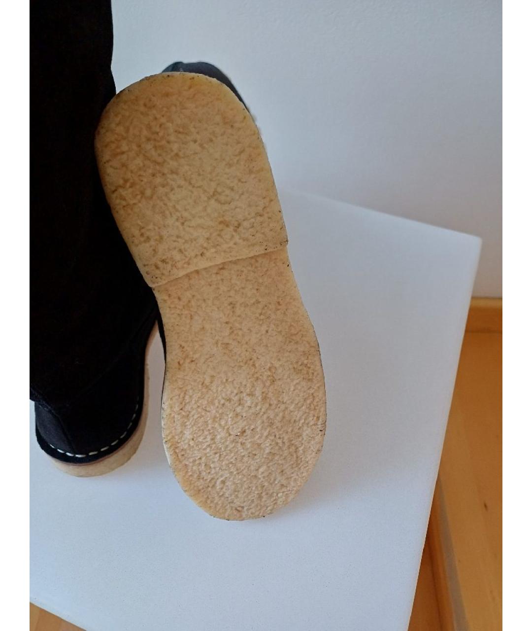 BALLY Черные замшевые сапоги, фото 8