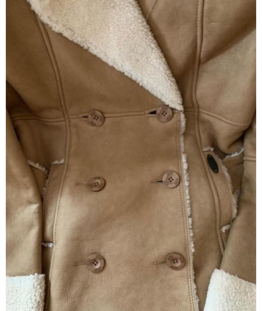 UGG AUSTRALIA Коричневая кожаная дубленка, фото 4