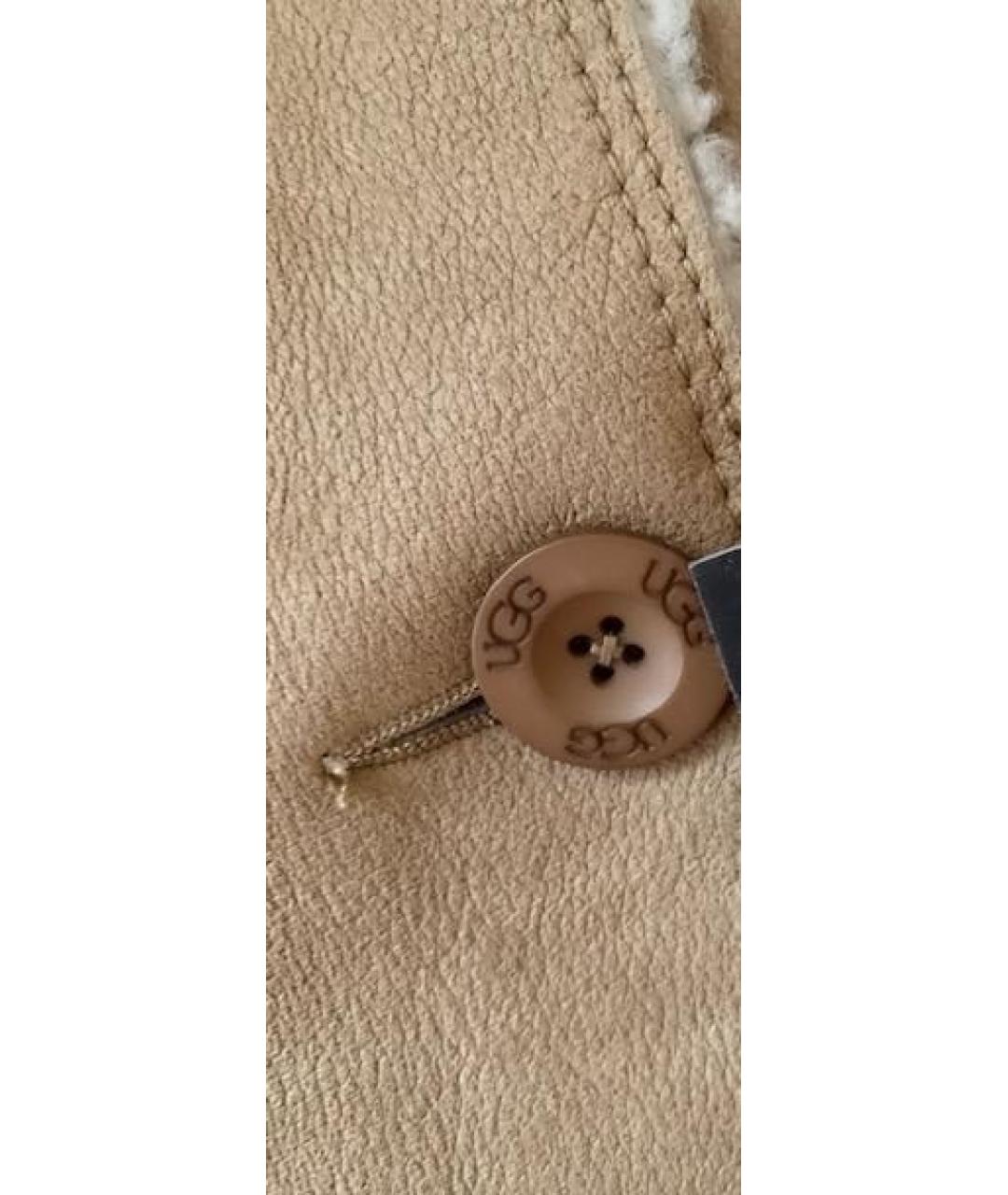 UGG AUSTRALIA Коричневая кожаная дубленка, фото 6