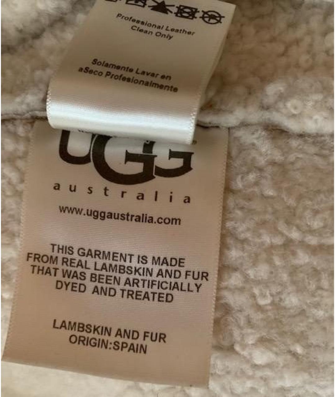 UGG AUSTRALIA Коричневая кожаная дубленка, фото 9