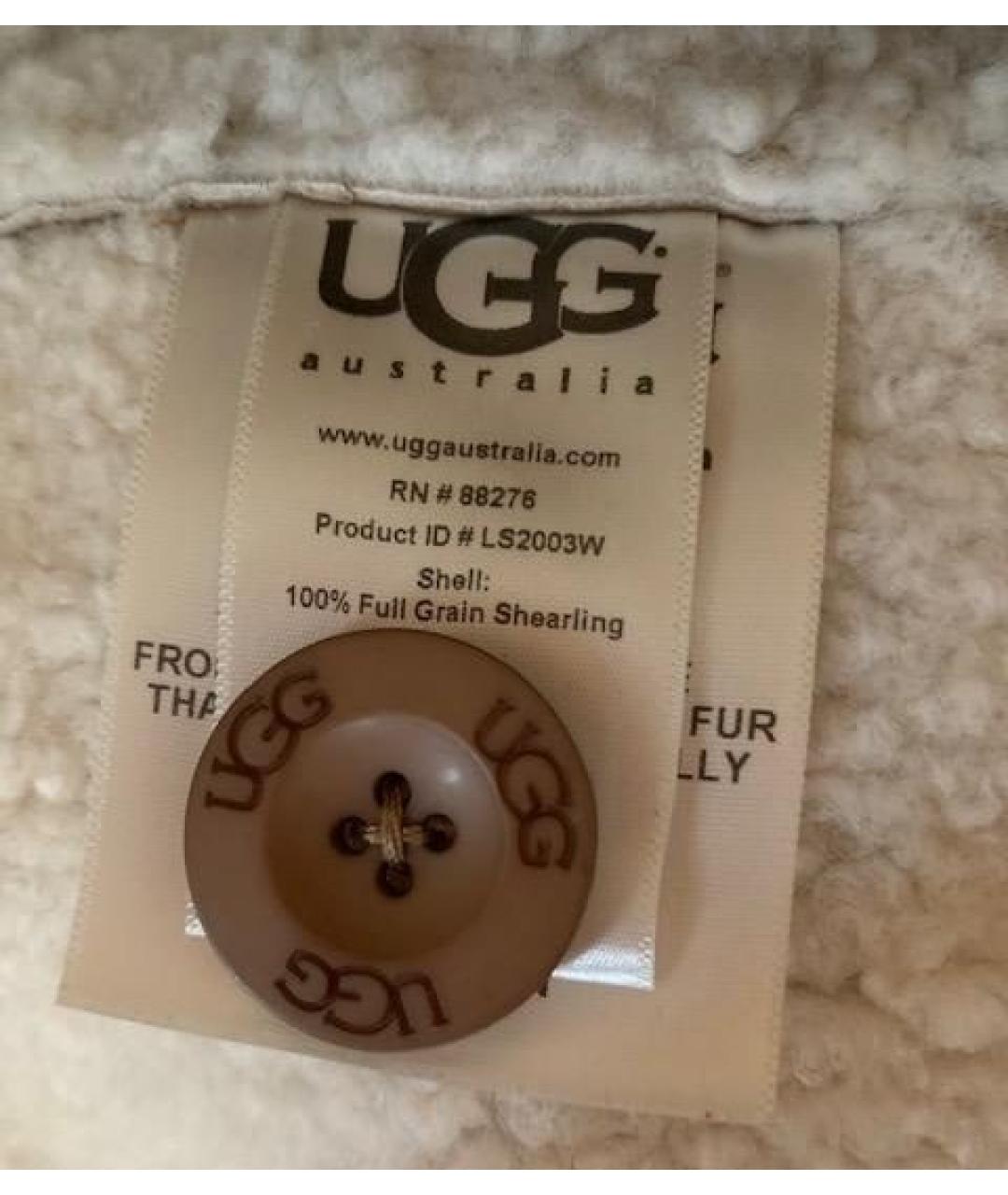 UGG AUSTRALIA Коричневая кожаная дубленка, фото 8