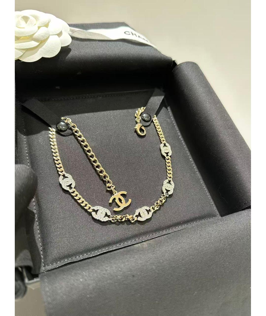 CHANEL Золотое металлическое колье, фото 2