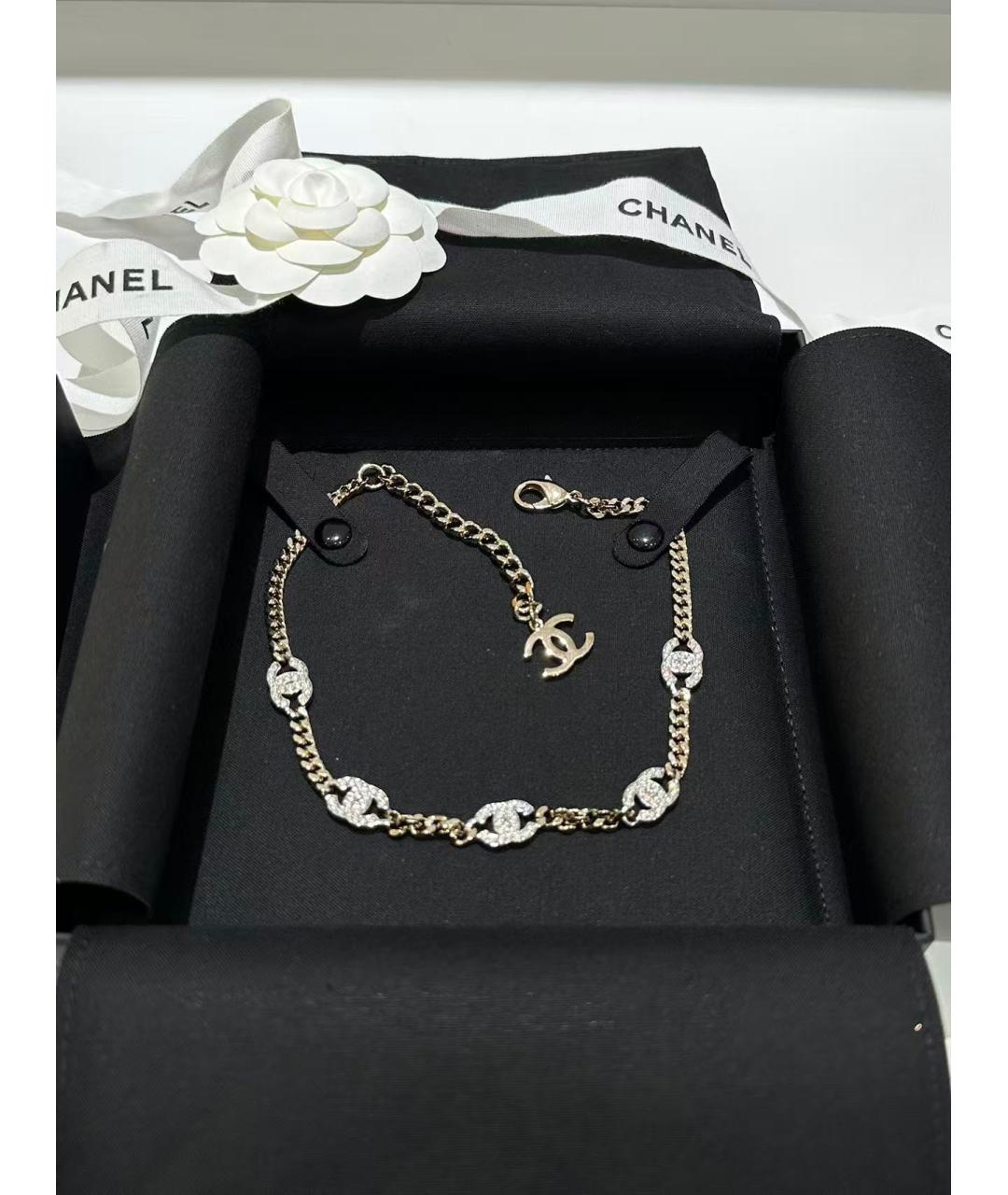 CHANEL Золотое металлическое колье, фото 4