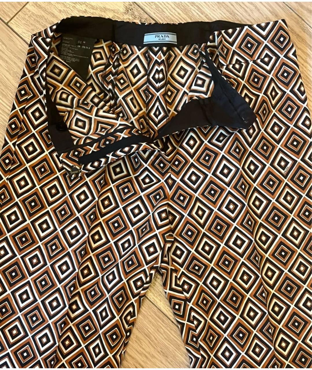 PRADA Мульти прямые брюки, фото 3