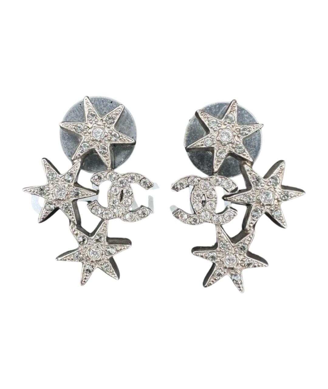 CHANEL Серебряные металлические серьги, фото 1