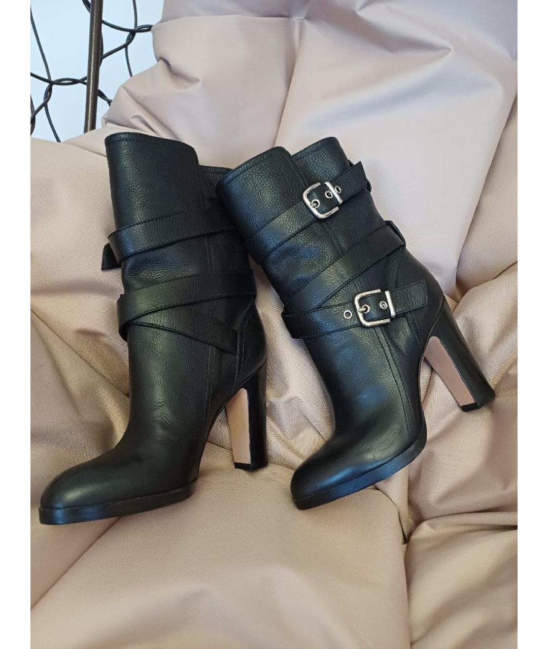 GIANVITO ROSSI Черные кожаные сапоги, фото 4