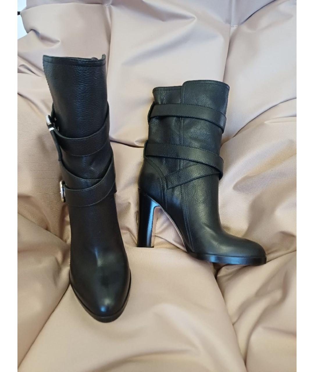 GIANVITO ROSSI Черные кожаные сапоги, фото 3