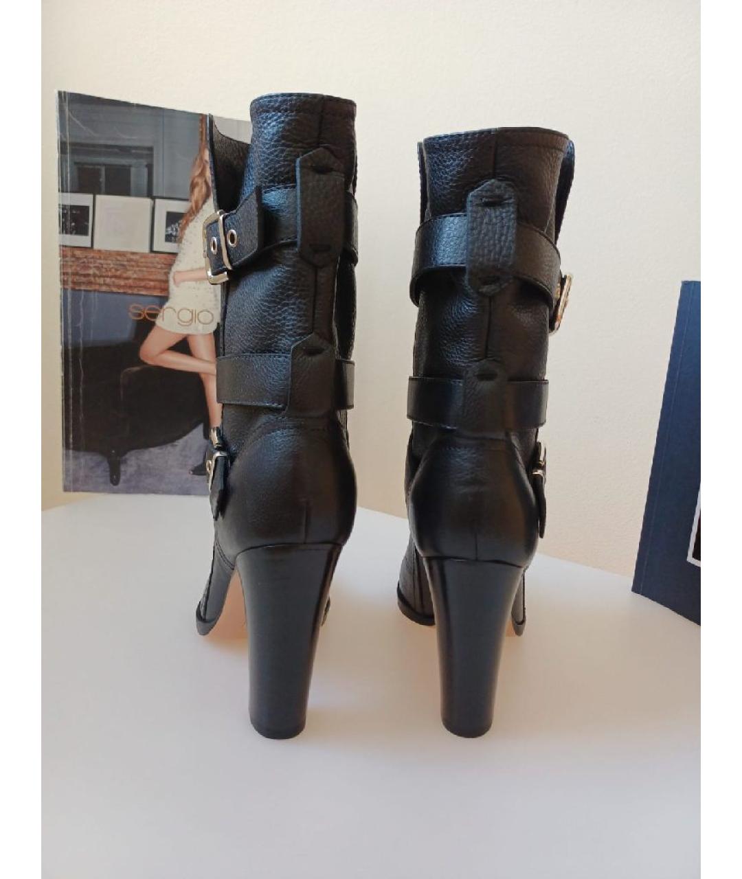 GIANVITO ROSSI Черные кожаные сапоги, фото 7