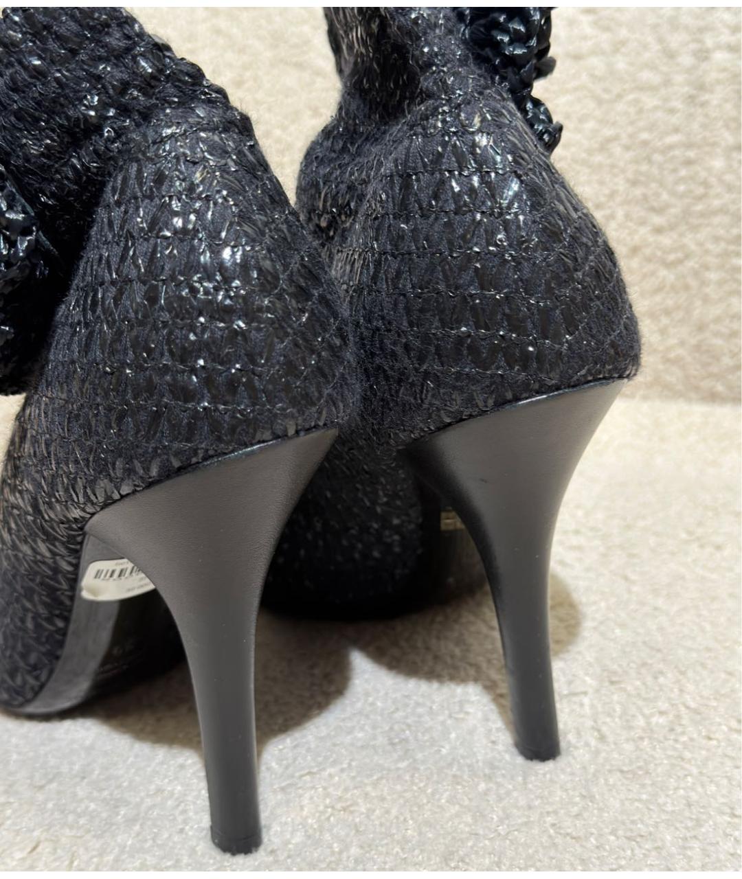 DOLCE&GABBANA Черные текстильные туфли, фото 4